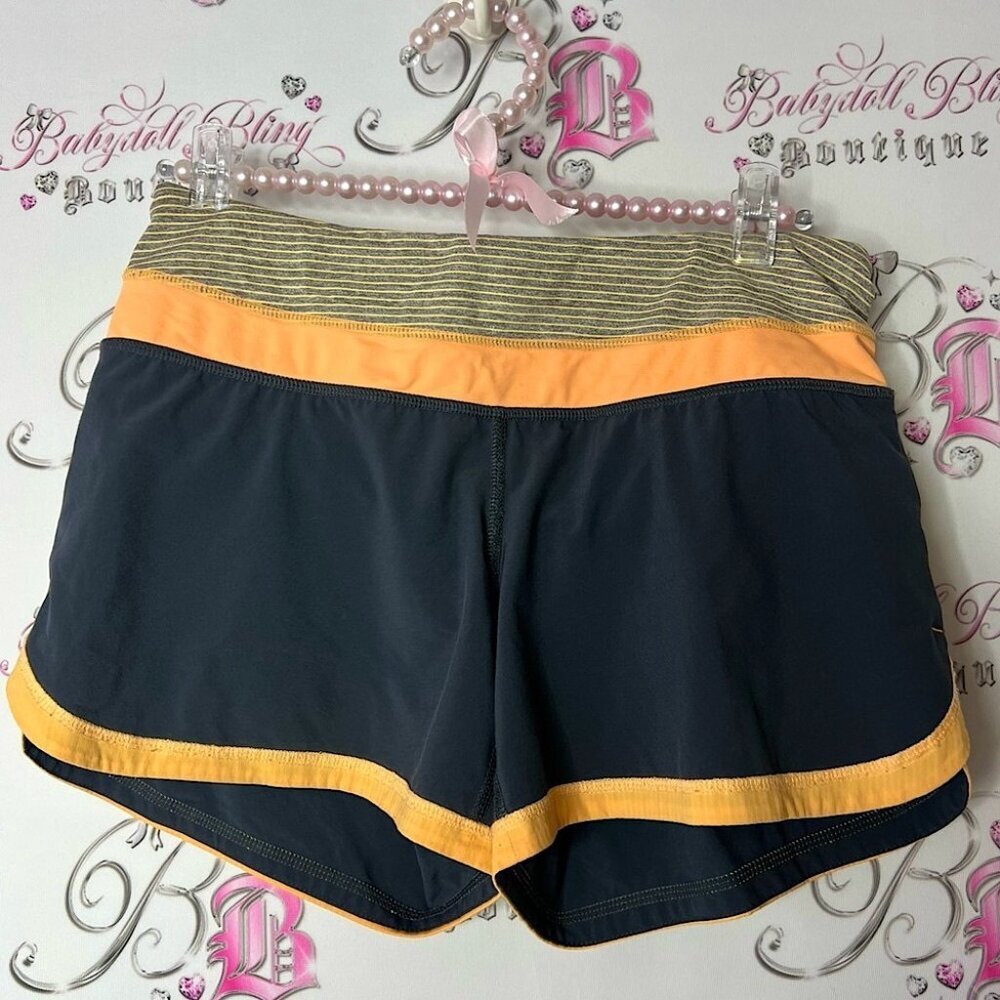 Lululemon shorts striped grey Women's Black and Orange Shorts